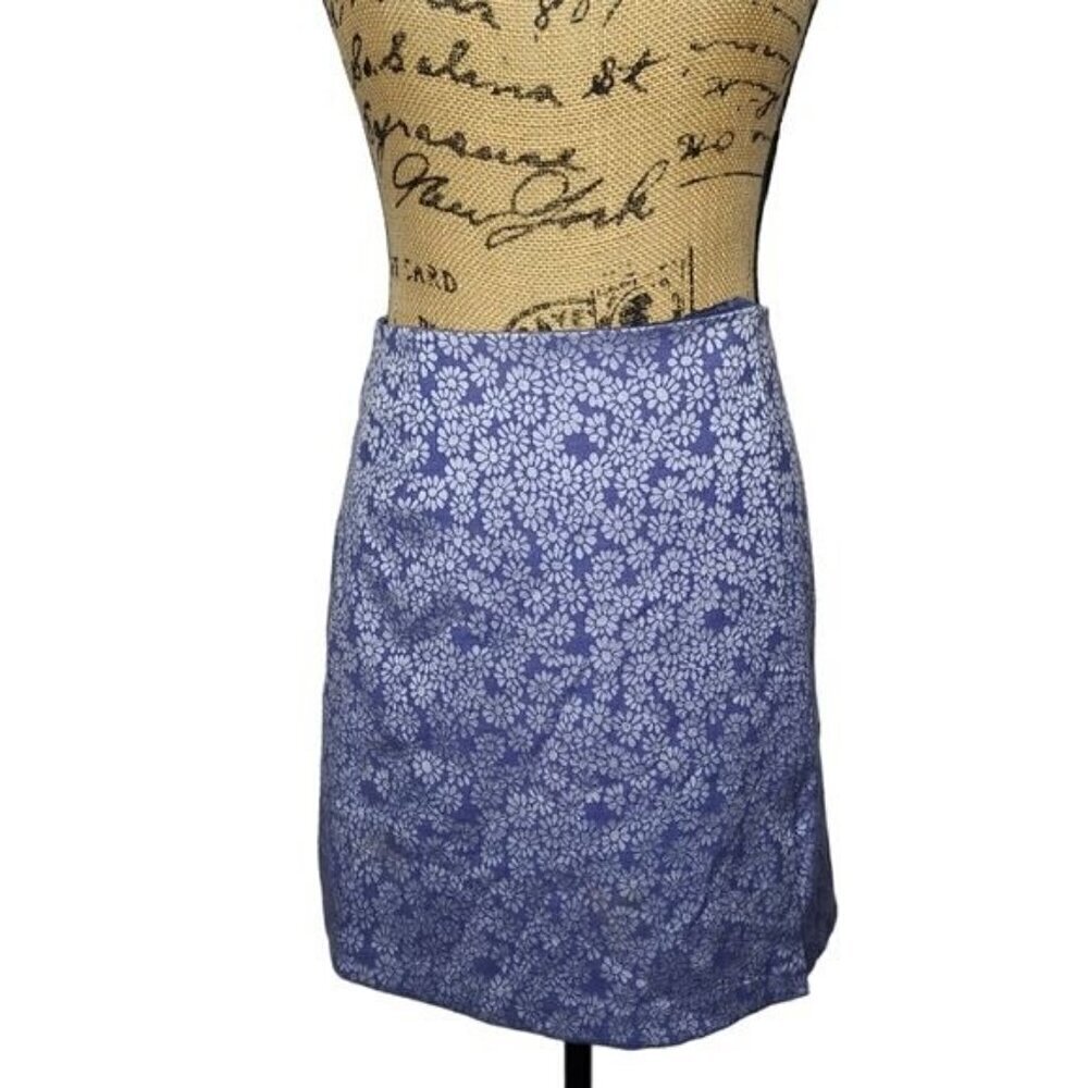 Vintage 90s Y2K Daisy Dainty Floral Print Mini Skirt XS S